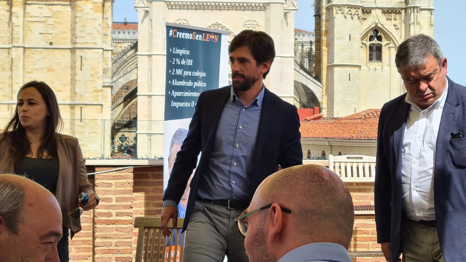 Adrián Vázquez, secretario general de Ciudadanos, visita León