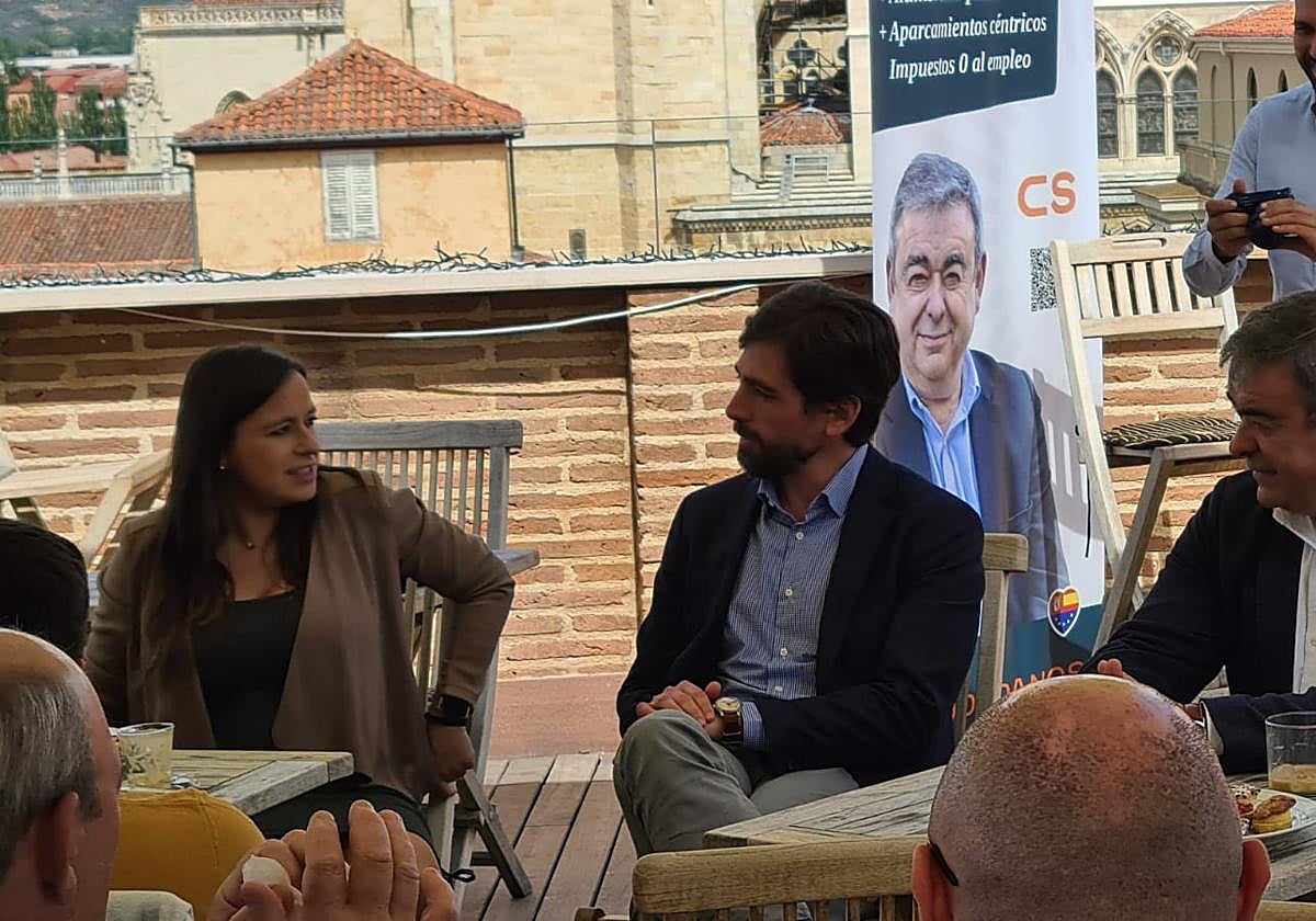 Adrián Vázquez, secretario general de Ciudadanos, visita León