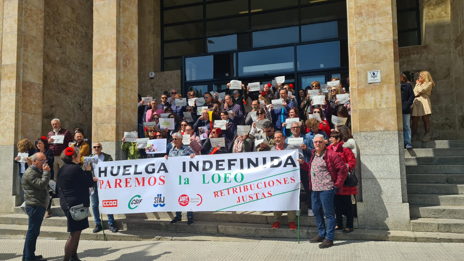 Concentración de los funcionarios de Justicia