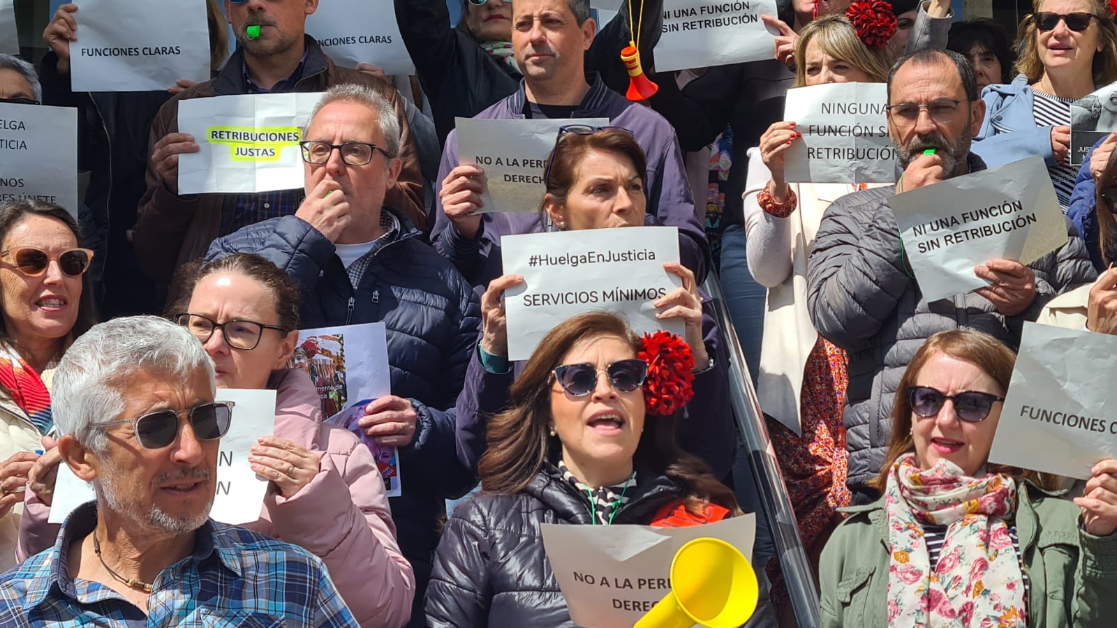 Concentración de los funcionarios de Justicia