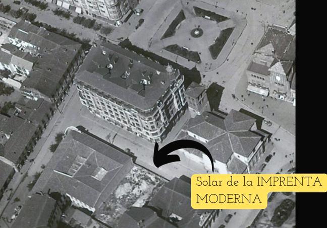 Plaza de Santo Domingo vista desde el cielo (antes de 1931)