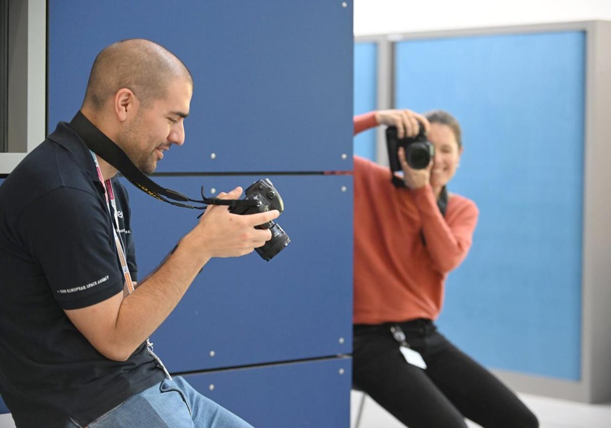 Pablo Álvarez, durante el curso de fotografía en la ESA en una imagen difundida a través de sus redes sociales.