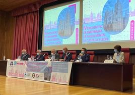 El salón de actos del Hospital de León acogió la inauguración del congreso.
