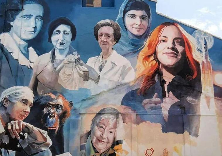 La astronauta leonesa, protagonista de un mural en Alicante