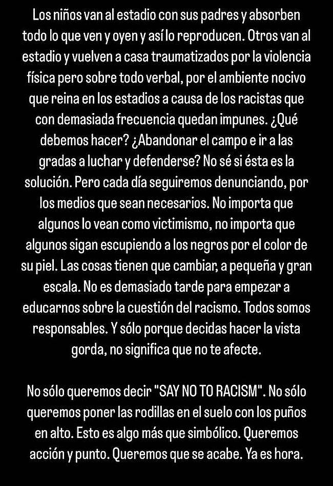 Stories con el 'comunicado' de Andy Kawaya.