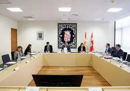 Reunión de la Junta de portavoces en las Cortes de Castilla y León.