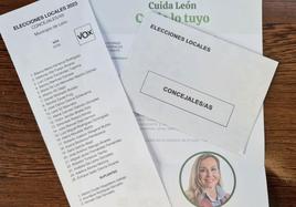 Imagen de las papeletas de Vox declaradas no legales por no presentar los nombres de sus 27 candidatos referenciando unicamente 25 de ellos.