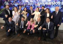 El presidente del Partido Popular, Alberto Núñez Feijóo, preside la reunión de la Junta Directiva Nacional del PP, a la que asiste el presidente del PPCyL, Alfonso Fernández Mañueco.