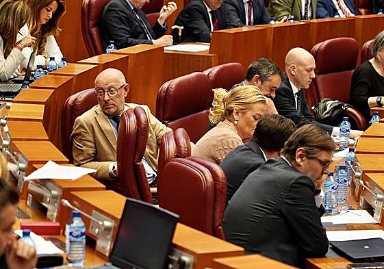 Procuradores durante el pleno de las Cortes de este miércoles.