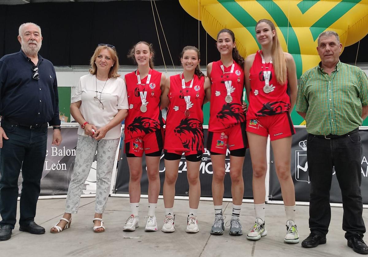 Equipo del BF León en el campeonato autonómico 3x3 U17.