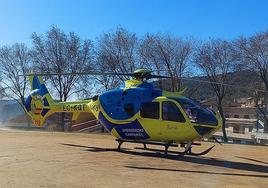 El ciclista herido fue evacuado en un helicóptero medicalizado.