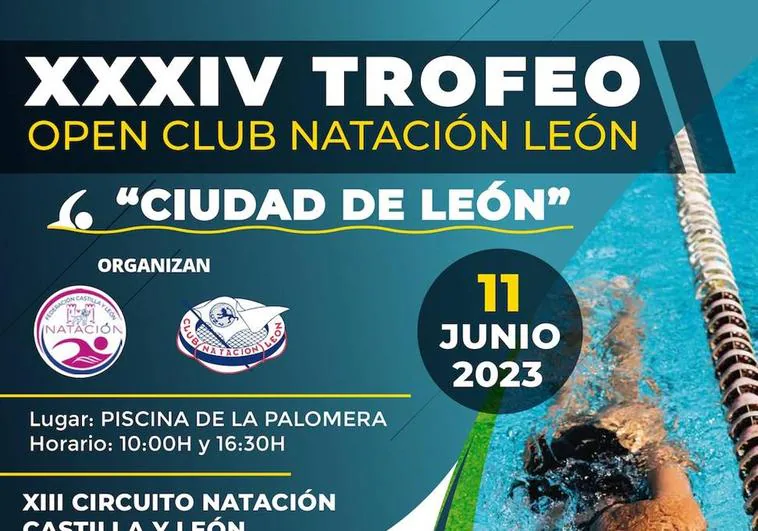 Las piscinas de La Palomera acogen el Trofeo Ciudad de León de natación