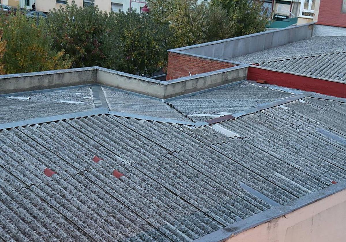 Cubiertas con amianto en León.