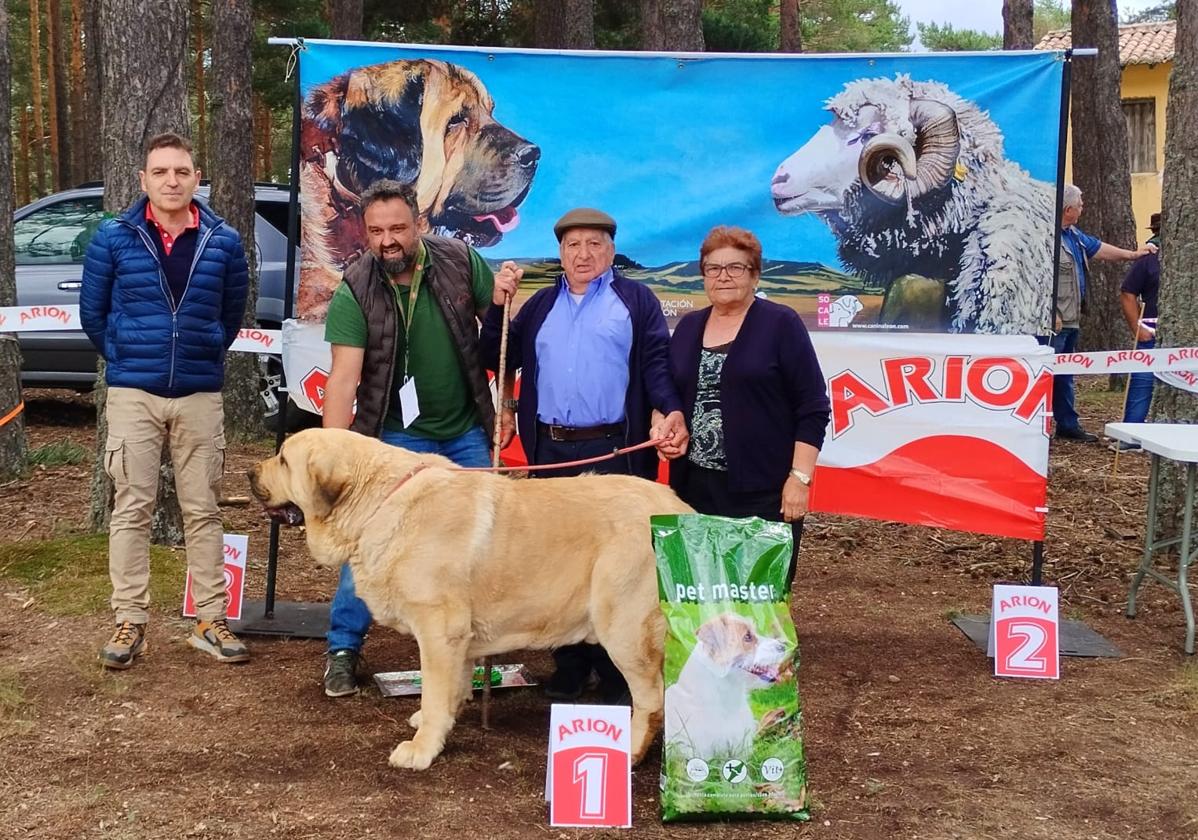 Imagen del vencedor absoluto de la prueba canina celebrada en Camposagrado.