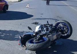 Imagen de archivo de un accidente de moto en León.