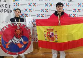 Chaima Zahraoui y Alberto García se colgaron sendas medallas en Luxemburgo.