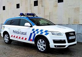 Vehículo de la Policía Local de San Andrés.