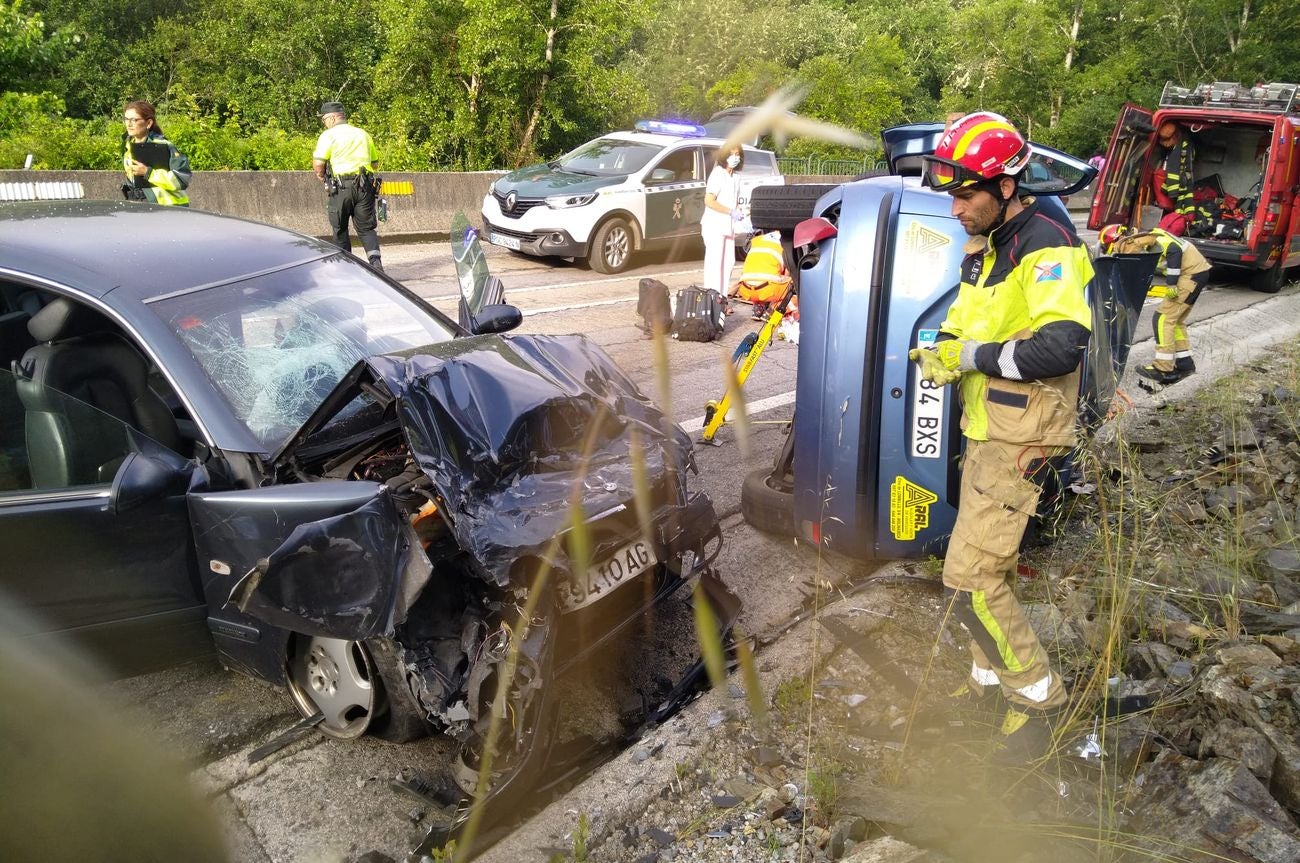 Espectacular accidente en El Bierzo