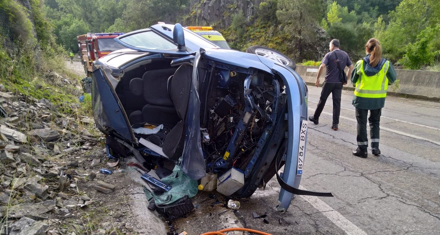 Espectacular accidente en El Bierzo