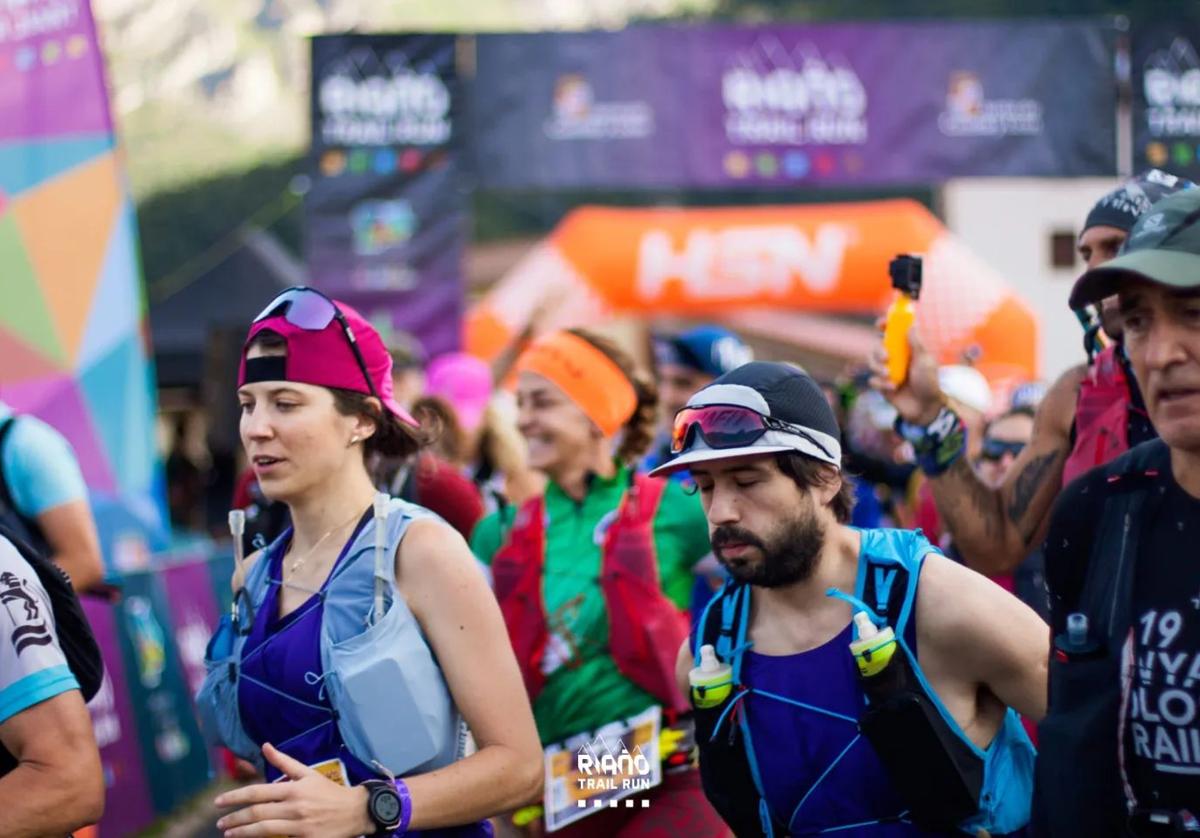 Un instante de la carrera de la primera jornada de la Riaño Trail.