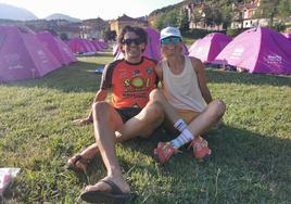 Imagen de la pareja que participó en la primera etapa de la Riaño Trail Run.