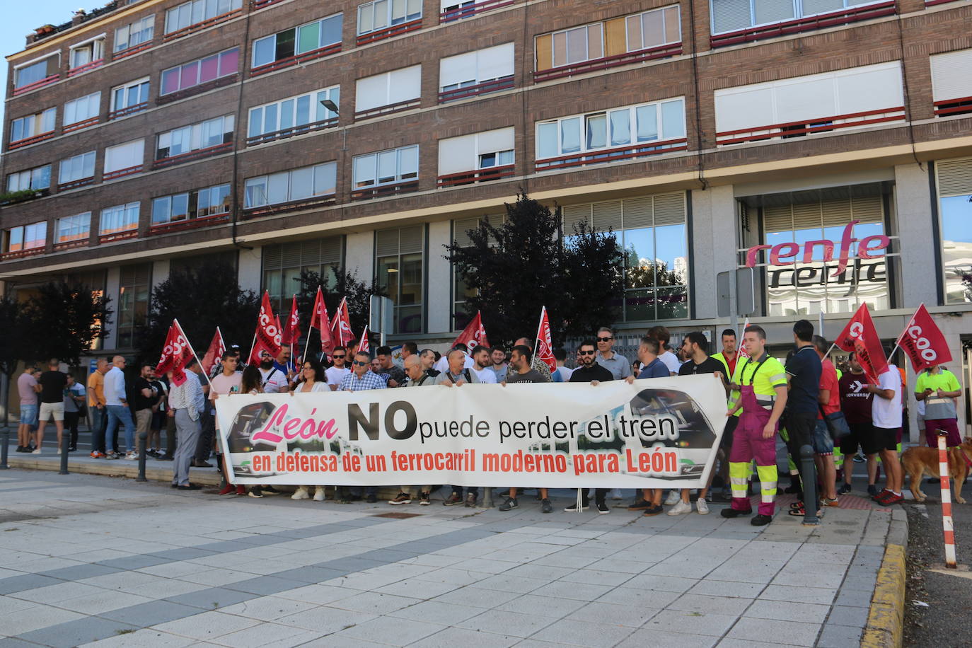 Protesta de los empleados de Renfe
