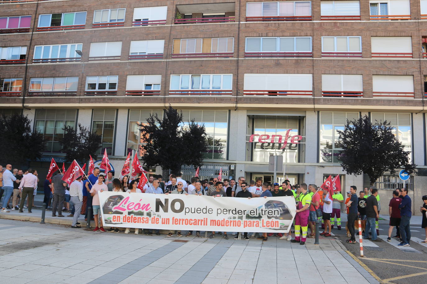 Protesta de los empleados de Renfe