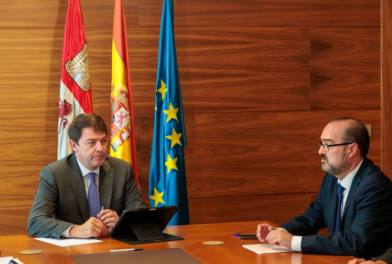 Encuentro institucional de Mañueco y Marco Morala