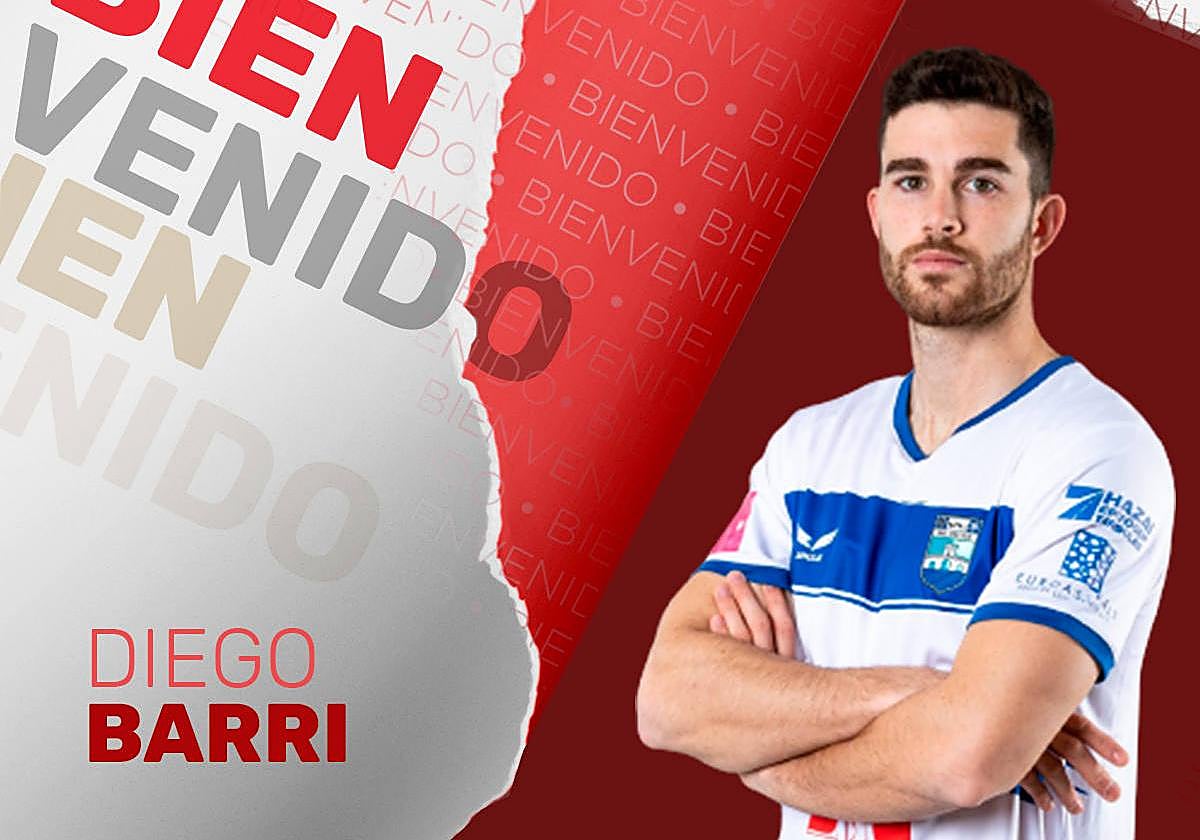 Anuncio oficial del club del fichaje de Diego Barri.