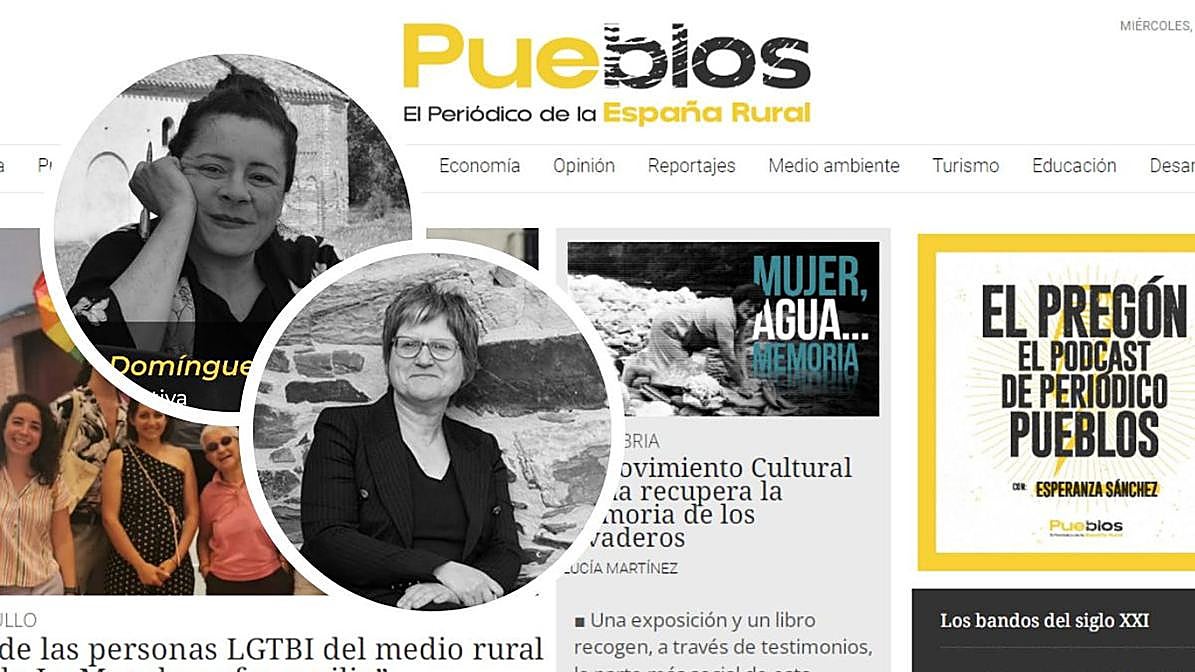 Cristina Domínguez y María Antonia Reinares son las impulsoras del periódico Pueblos.