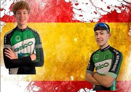 Los ciclistas Adrián Prieto de la Torre y Víctor Conde Delgado.