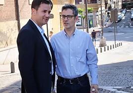 Javier Alfonso Cendón y Féliz Bolaños, este jueves en León.