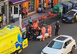 Asistencia de Policía Nacional y ambulancia en el lugar de los hechos.