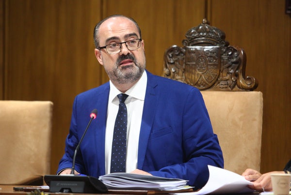 El alcalde durante el pleno celebrado este viernes en Ponferrada.
