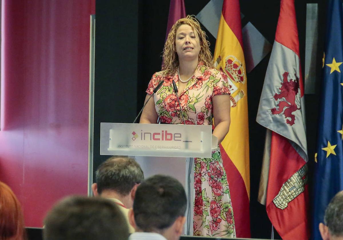 Carla Redondo, secretaria general del Incibe, en la presentación de la jornada.