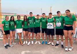 Atletas del ULE Sprint participantes en el Campeonato de España Sub20.