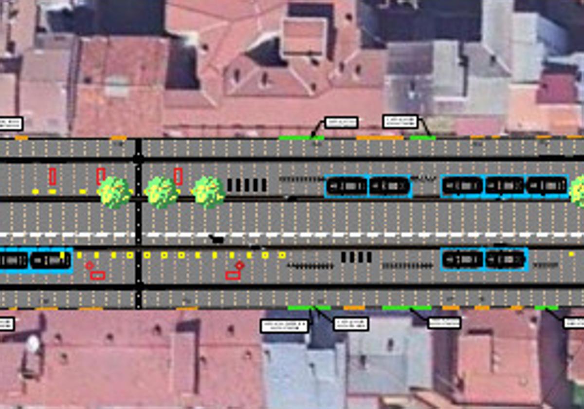 Detalle del proyecto en Padre Isla que suma árboles y plazas de aparcamiento.