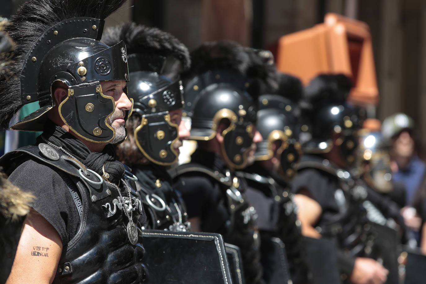 Legionarios romanos forman en la ciudad