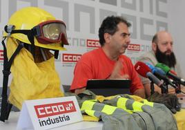 Juan Manuel Ramos, responsable del sector en CCOO Industria Castilla y León y Ángel Manuel Santos, secretario general de CCOO Industria en León