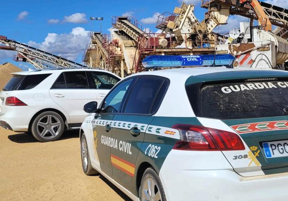 Lugar donde tuvo en el que sucedió el accidente laboral en la gravera de Valdearcos.