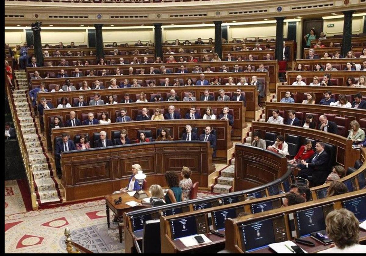 Imagen del interior del Congreso de los Diputados.