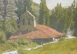 La ermita de la Virgen de Pereda tal como se conoció en el pasado.