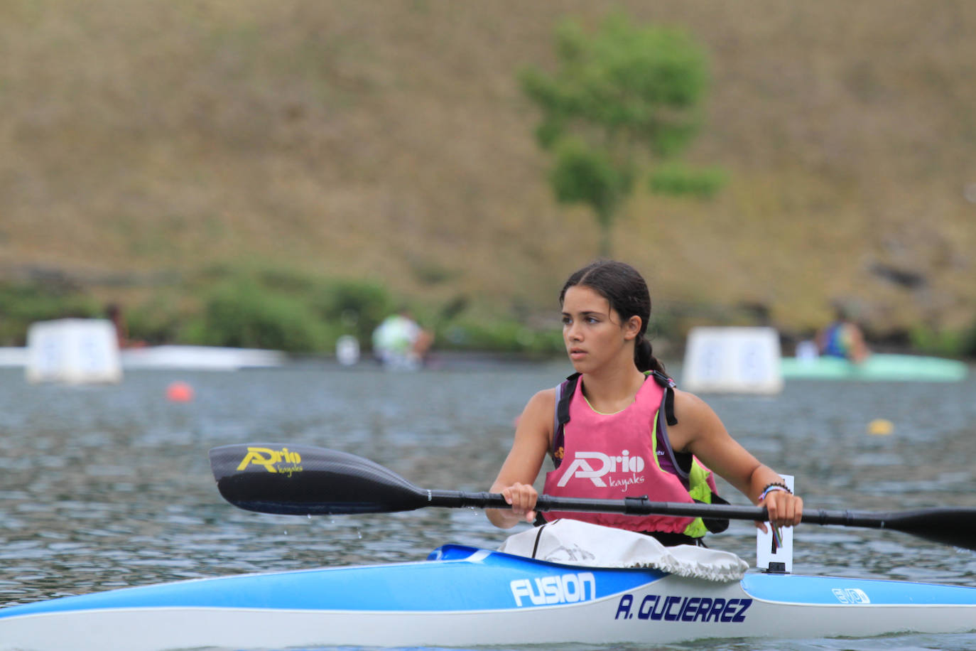 Ángela Gutiérrez durante una de sus pruebas.