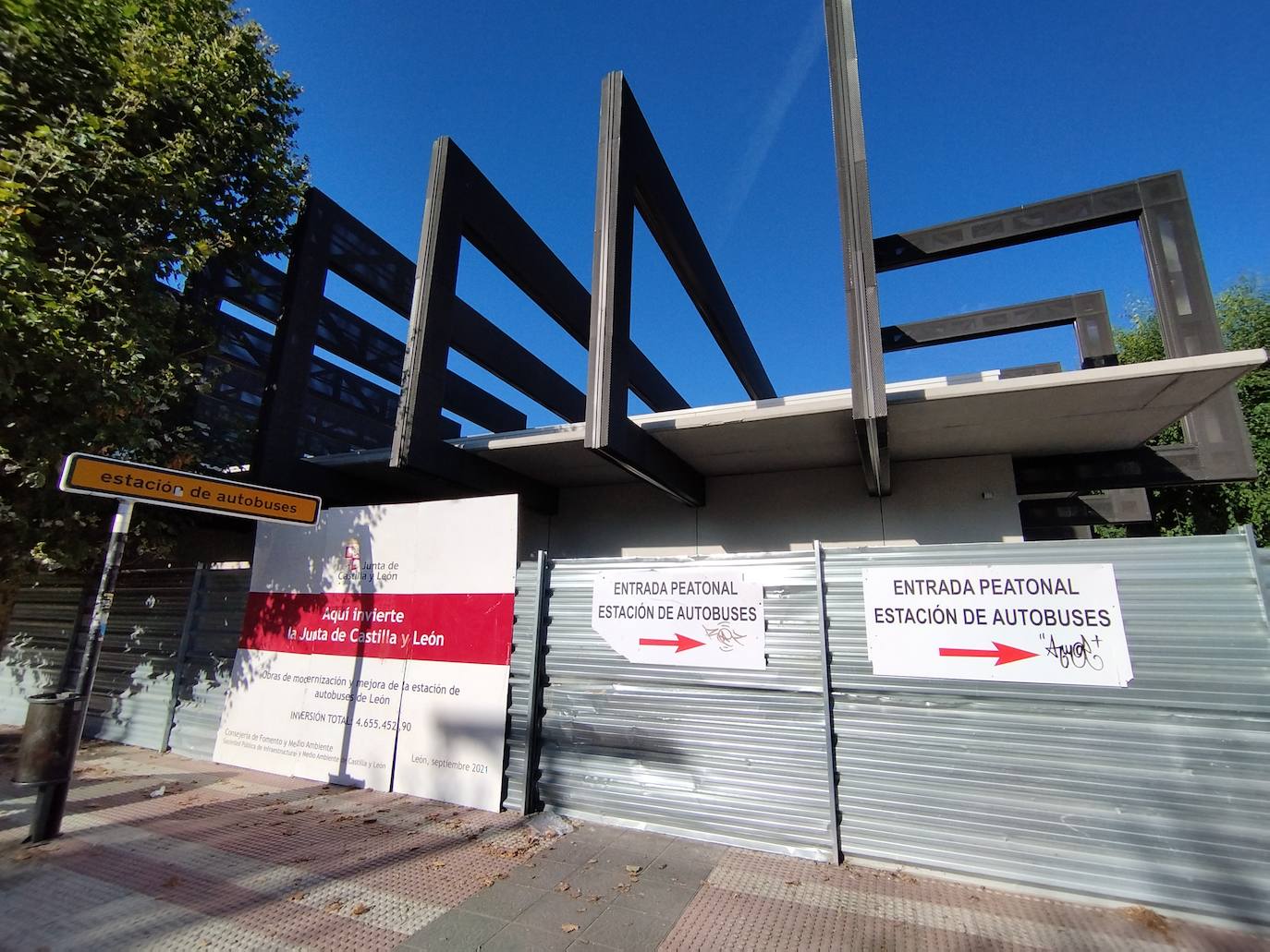 Obras en la estación de autobuses de León