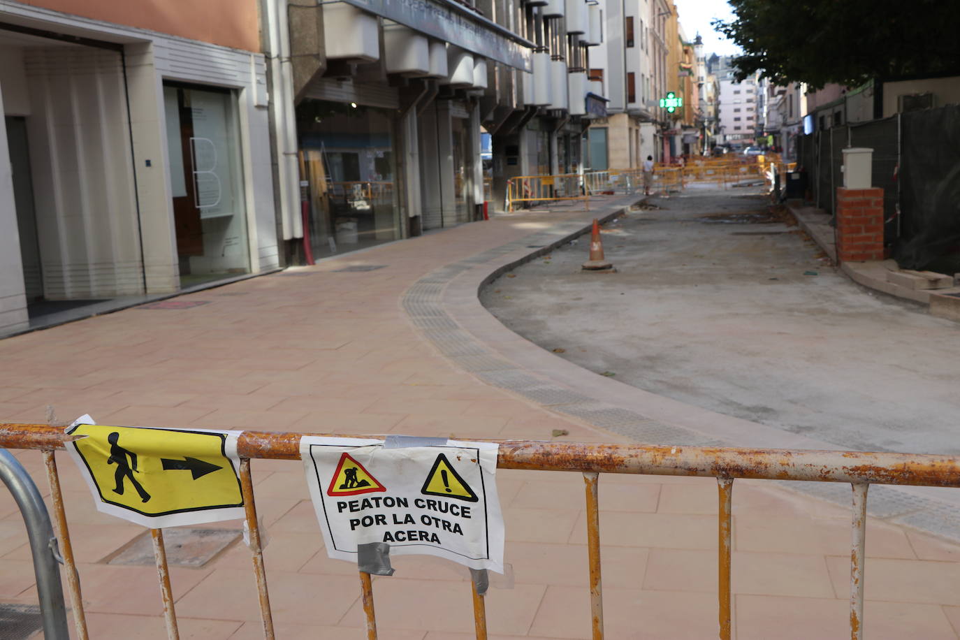 Obras en la zona centro de León