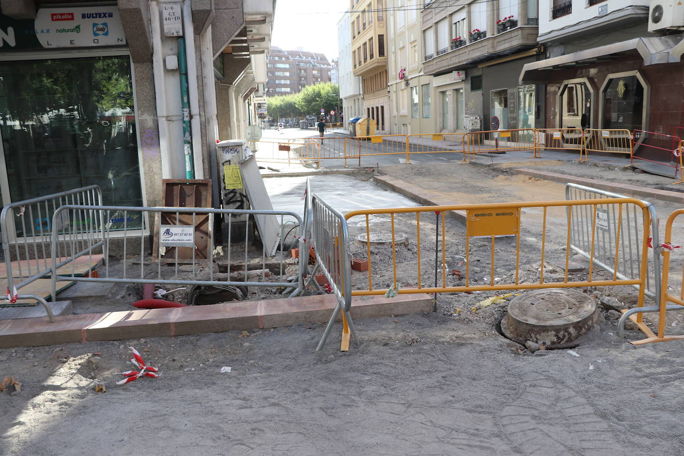 Obras en la zona centro de León