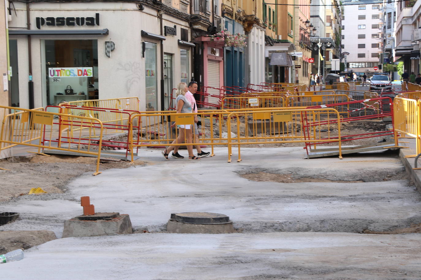 Obras en la zona centro de León