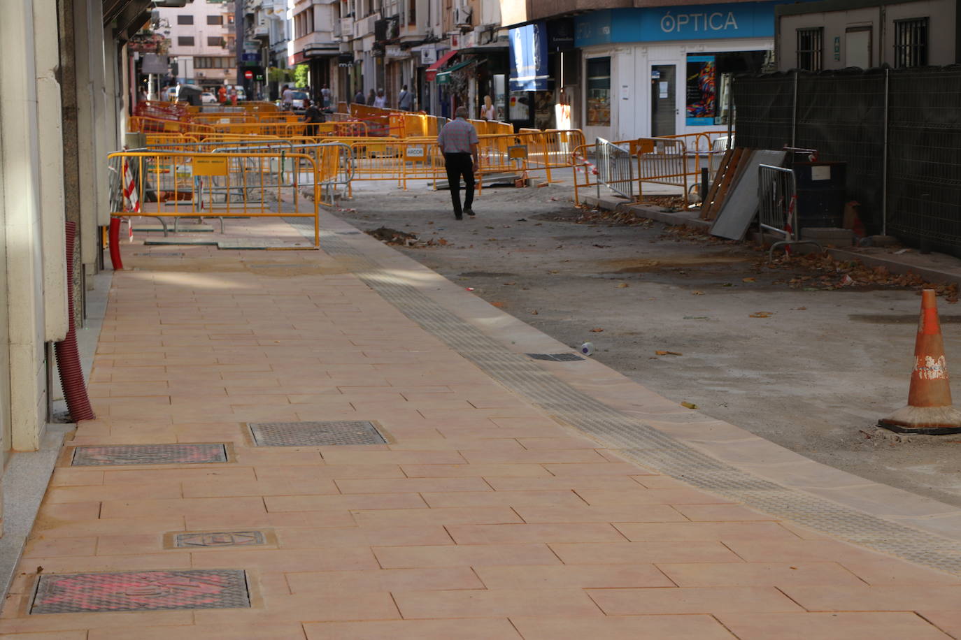 Obras en la zona centro de León