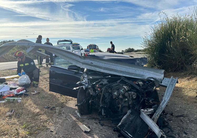 Imagen principal - Accidente en la A6.