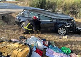 Accidente en la A6 a la altura de Brazuelo.